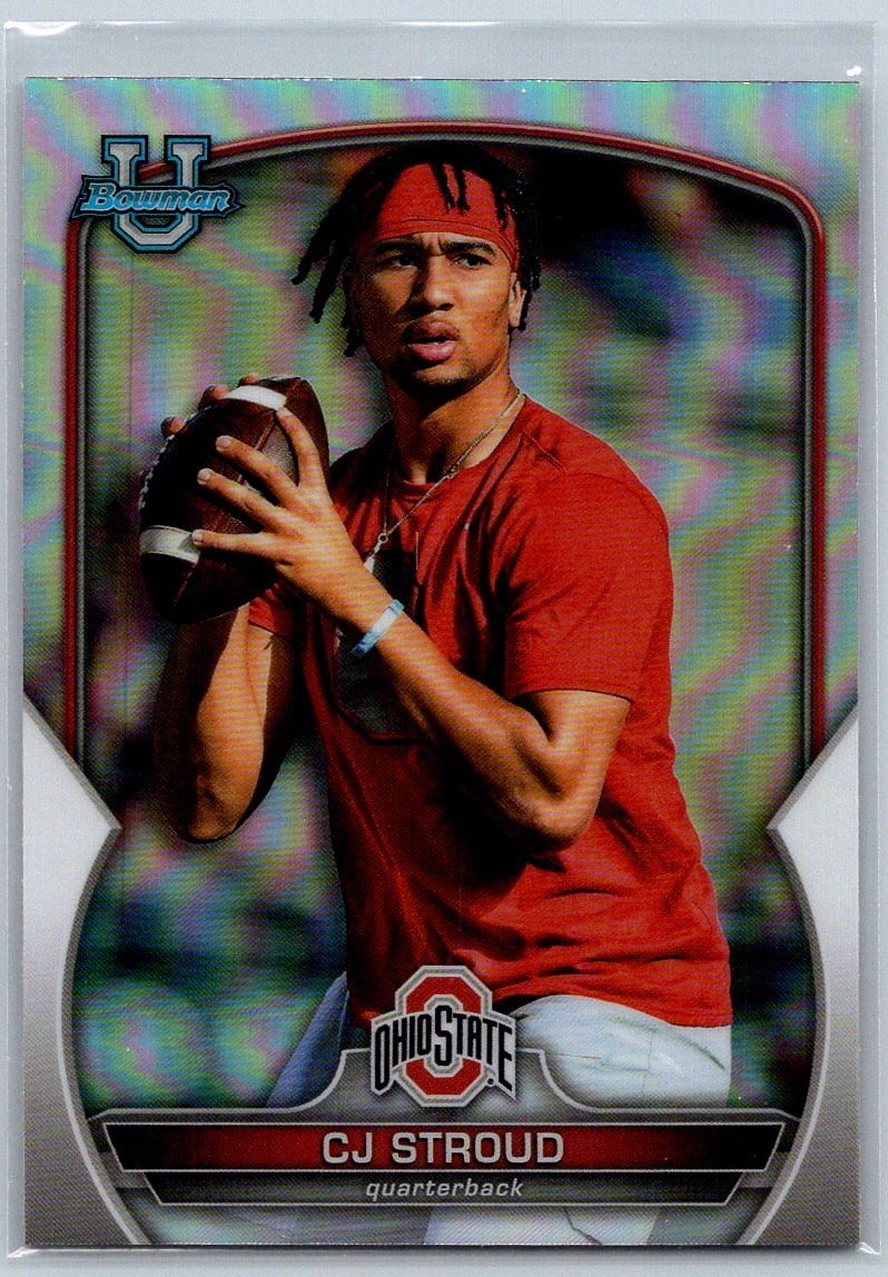 2022 Bowman University Chrome Refractor C.J. Stroud Ohio State Buckeyes #100