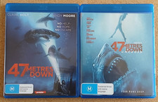 47 Metres Down / 47 Metres Down Uncaged Blu-rays Au Code B VGC