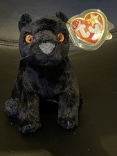 BNWT Retired Ty Beanie Baby Babies Midnight the Black Panther Wild Cat  New Tags