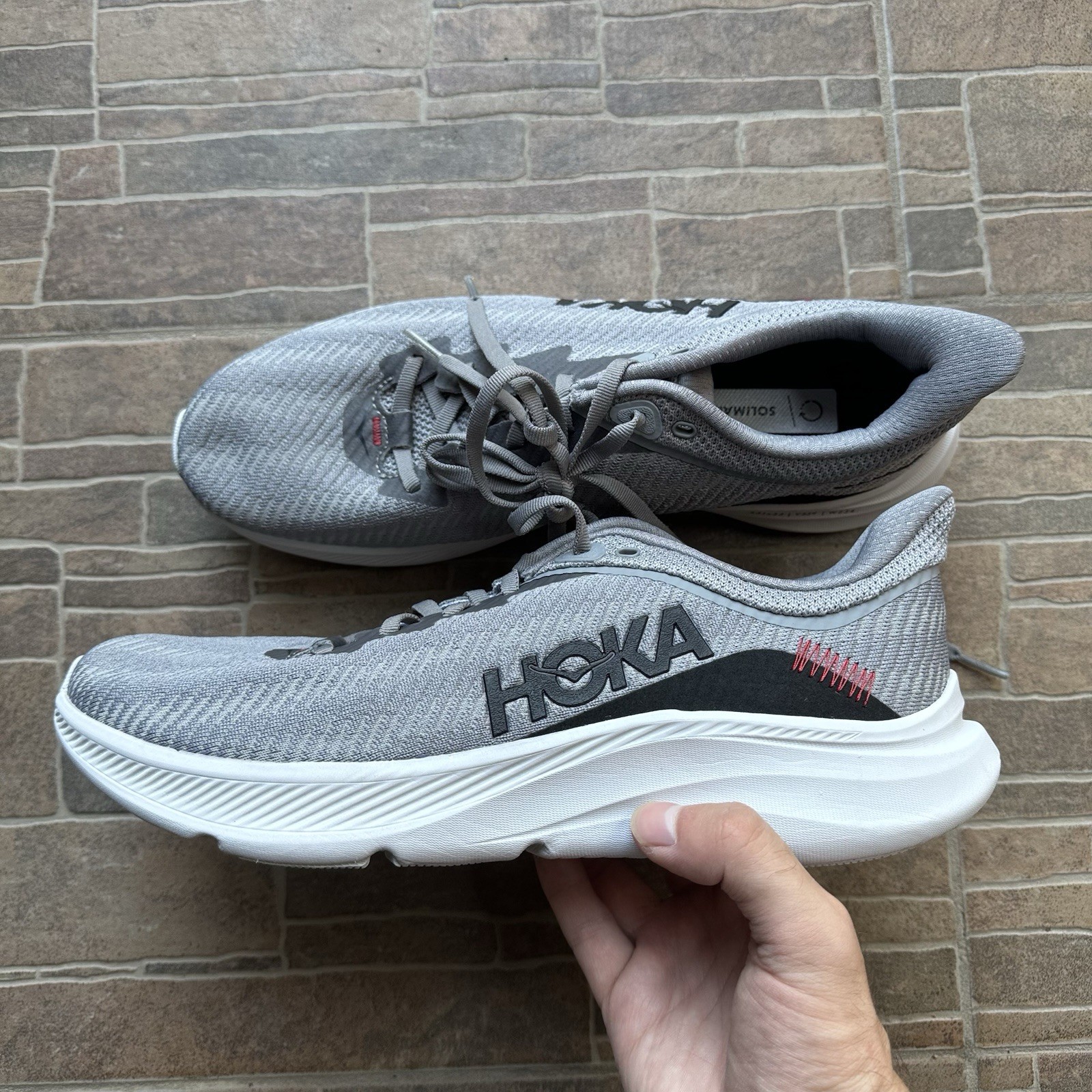 SAOLA Scarpe da corsa Hoka One One Solimar da uomo taglia US 12 5 D UK 12 LNBK 1123074