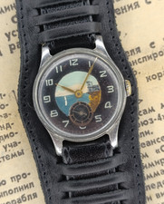 Vintage Soviet USSR watch POBEDA 1MCHZ KIROVSKIE MILITARY Hand Painted Dial 1956