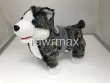 1PC NEW WALKING HUSKY DOG W/ SOUND LEASH TOYSTUFF PLUSH BATTERY KIDS FUN TOY