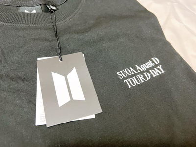 BTS SUGA S size T-SHIRT THE FINAL BLACK Agust D TOUR D-DAY in 