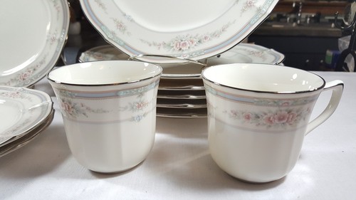 Noritake Rothschild Platinum Rim Ivory China 7293 Dinnerware - Picture 7 of 12