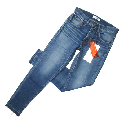 NWT Moussy Vintage Clarence Skinny in Blue Release Fray Hem Stretch Jeans 25