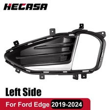 HECASA Driver Side Chrome Bumper Fog Light Cover Bezel For Ford Edge 2019-2024