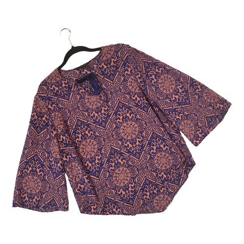 Banana Republic Top Women's Large Purple Long Sleeve Pullover Blouse - Picture 5 of 9