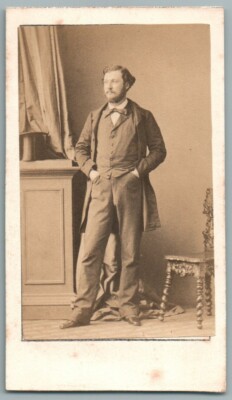 CDV 1865 Baron Fitz-James husband Rosalie von Gutmann near Marcel Proust Photo