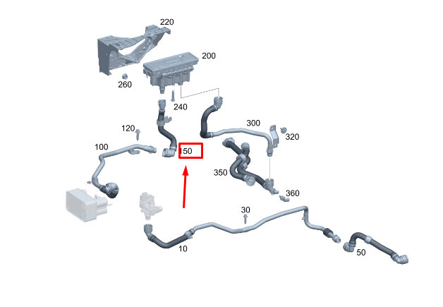 Neu MERCEDES-BENZ EQS V297 Kühlmittelleitung A2975018801 Original