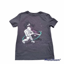 Cat Jack Boys Size 12/14 Gray Astronaut Glow in the dark Shirt
