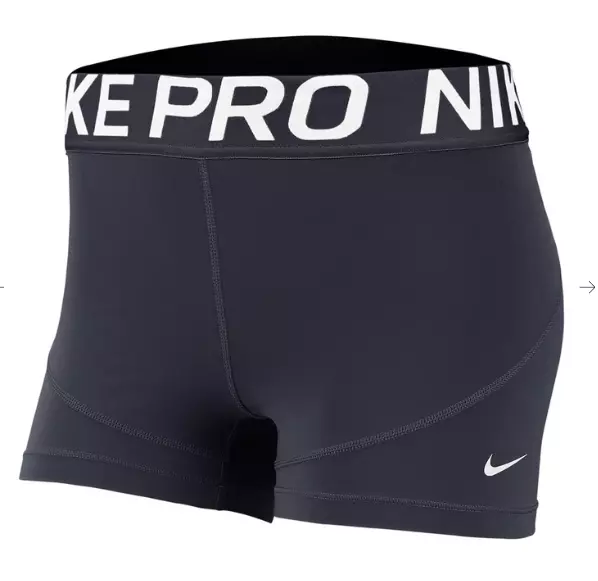 NEW! Nike [S] Women's Pro 3'' Yoga/Volleyball Shorts, Obsidian