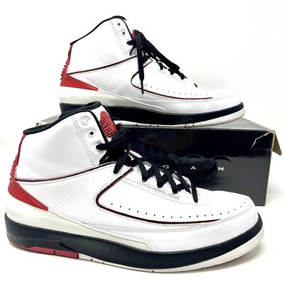Nike Air Jordan 2 Retro QF Men's 10.5 White Varsity Red Sneakers