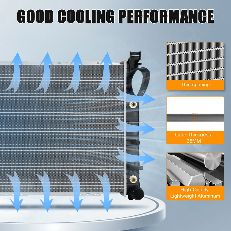 2652 Aluminum Radiator For 2003-2007 Mercedes-Benz SL55 AMG 5.5L V8 MB3010107 Foto 3 de 4