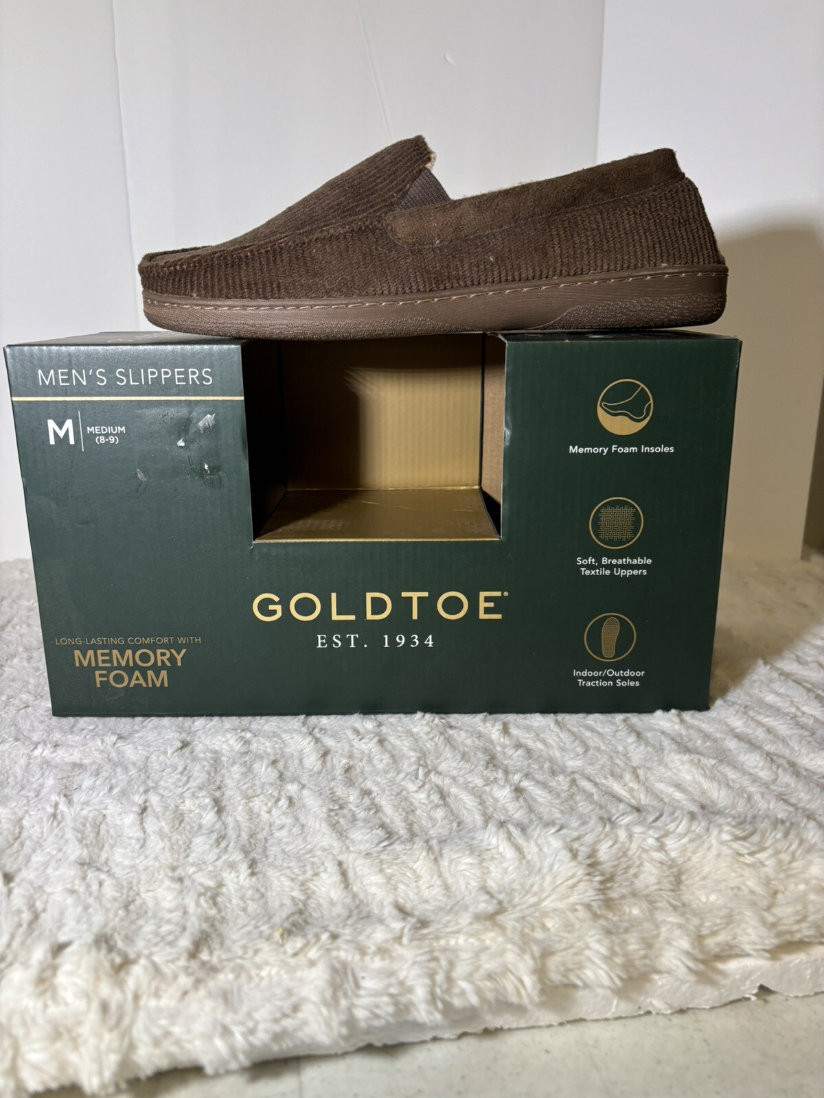 PANTOFOLA D’ORO Ciabatte uomo punta oro media 8 9 marrone medio soletta schiuma interno esterno