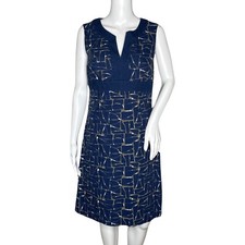 Boden Dress Women 8R Purple Green Geometric Sailor Terrazzo Sheath Career Office