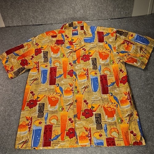 Dem Crazy Hawaiian Shirt XL Tikis And Drinks