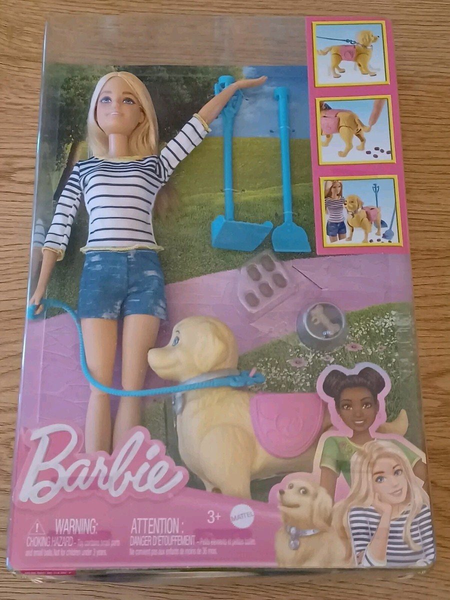 Barbie Walking Potty Poop Pup, Doll Puppy Accessories NEW Free P&P S4