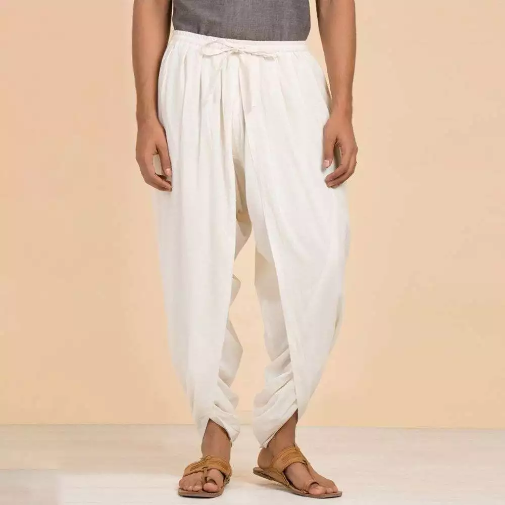 Men Orange Colour Polyester Panjakejam / Dhoti Pant – SETHUKRISHNA