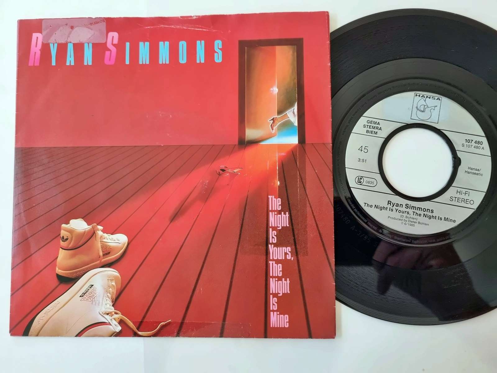 Ryan Simmons = Dieter Bohlen - The night is yours, the night is mine 7'' Vinyl