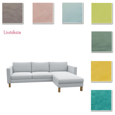 Custom Made Cover Fits IKEA Karlstad Two-Seat Sofa with Chaise
