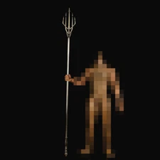 1/6 Five pronged Halberd of Aquaman Alloy Model Accessory Fit 12'' Action Figure