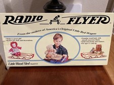 RADIO FLYER - MINI WOOD SLED MODEL No. 551, New In Box, 16x18x2