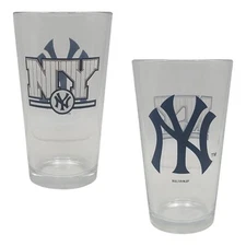 Licensed MLB Letterman 16oz Pint Glass (New York Yankees)