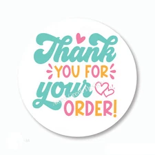 THANK YOU for YOUR ORDER Small Business Stickers Package Seals Mailing Labels
