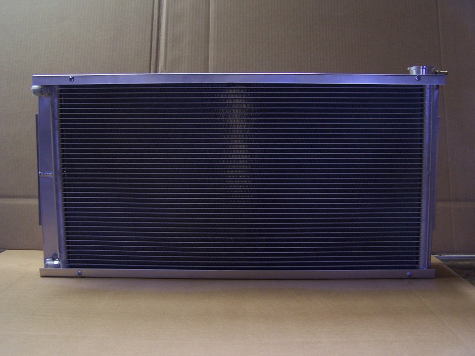 1955- 1957 chevy v-8 aluminum radiator cross flow with ac condenser | eBay