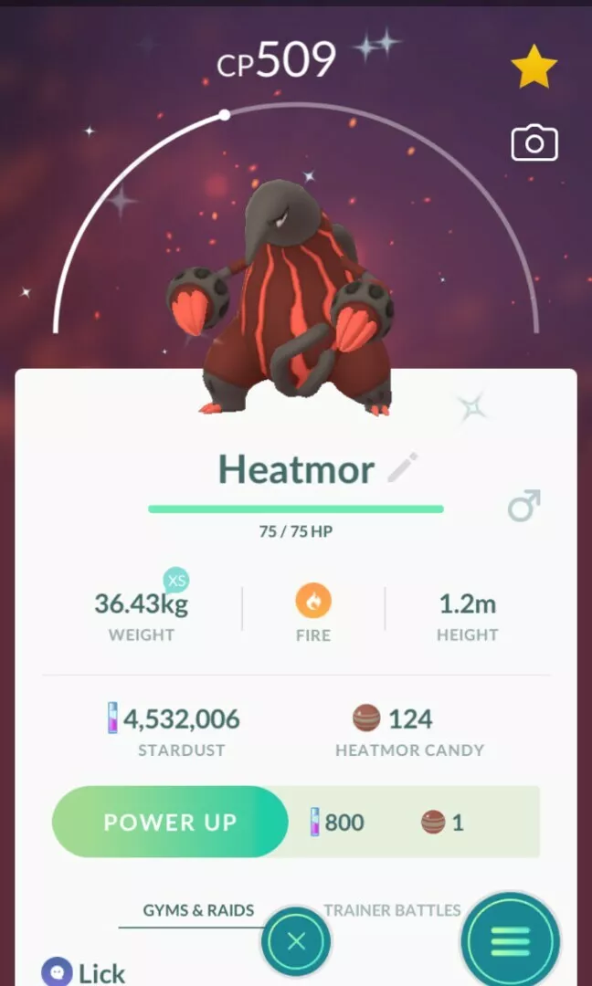SHINY REGIONAL HEATMOR PKMN GO NOT REGISTERED