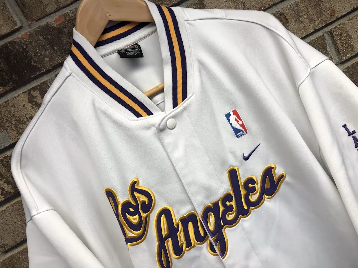 Nike Team NBA Los Angeles Lakers Warmup Shooting Jacket Size XL White Home  Rare