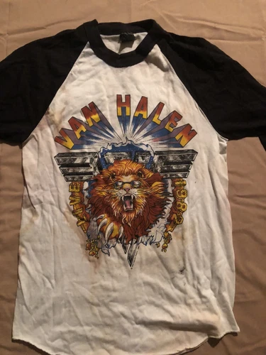 Van Halen Tour of the World Concert T-Shirt Med 1980s vintage concert t-shirt, vintage, size M, single stitch, B+ condition