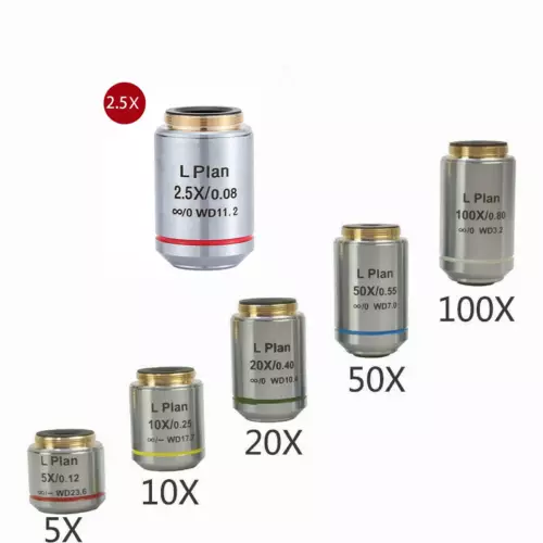 WD Long Working Distance Infinity Plan Achromatic Microsocpe Objective Lens - Picture 2 of 18