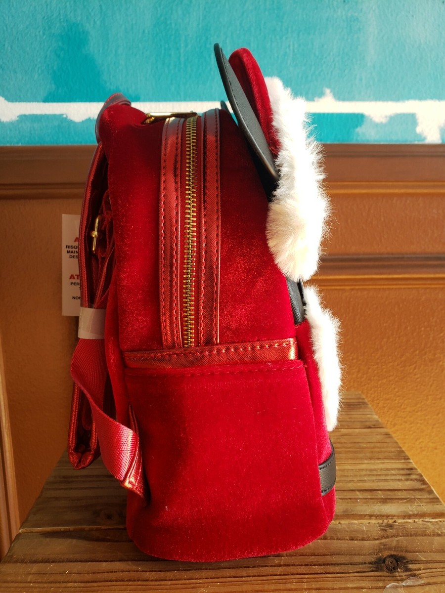 Disney Parks Loungefly Red Christmas Santa Mickey Mouse Mini  display picture 1