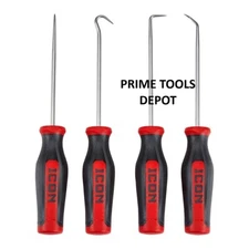 ICON Professional Mini Soft-Grip Pick and Hook Set, 4-Piece, Lifetime Warranty