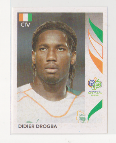 Drogba Sticker 2006 Panini World Cup Album Stickers Didier Drogba #205 | eBay