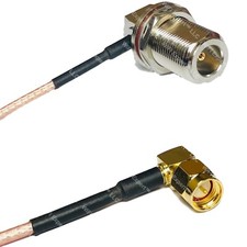 RG316 N Female Bulkhead Angle to SMA MALE ANGLE RF Cable Rapid-SHIP LOT