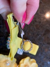 Girls Hair Bows/Clips - 4 Yellow 2/2