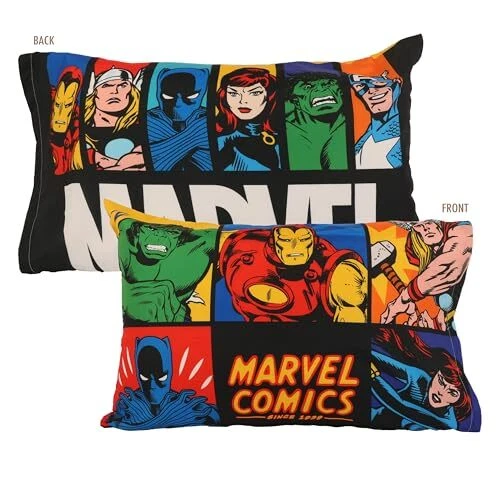 Juego de sábanas de cama Marvel Comics 4 piezas multicolor con dos camas en bolsa para niños Foto 2 de 4