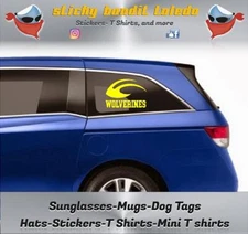 Michigan Wolverines Window or Door 18 inch Large vinyl decal sticker