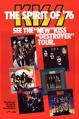 1976 Kiss Destroyer Tour Promo Poster 13 x 19