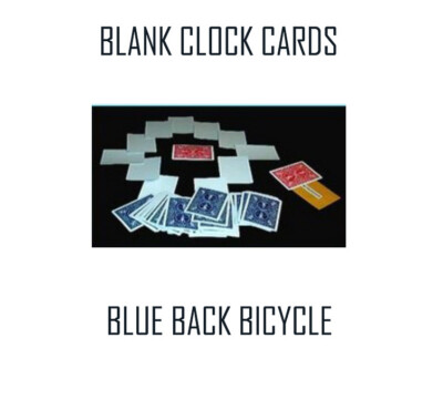 VINTAGE - BLANK CLOCK CARDS - BLUE BACK BICYCLE - CARD MAGIC | eBay