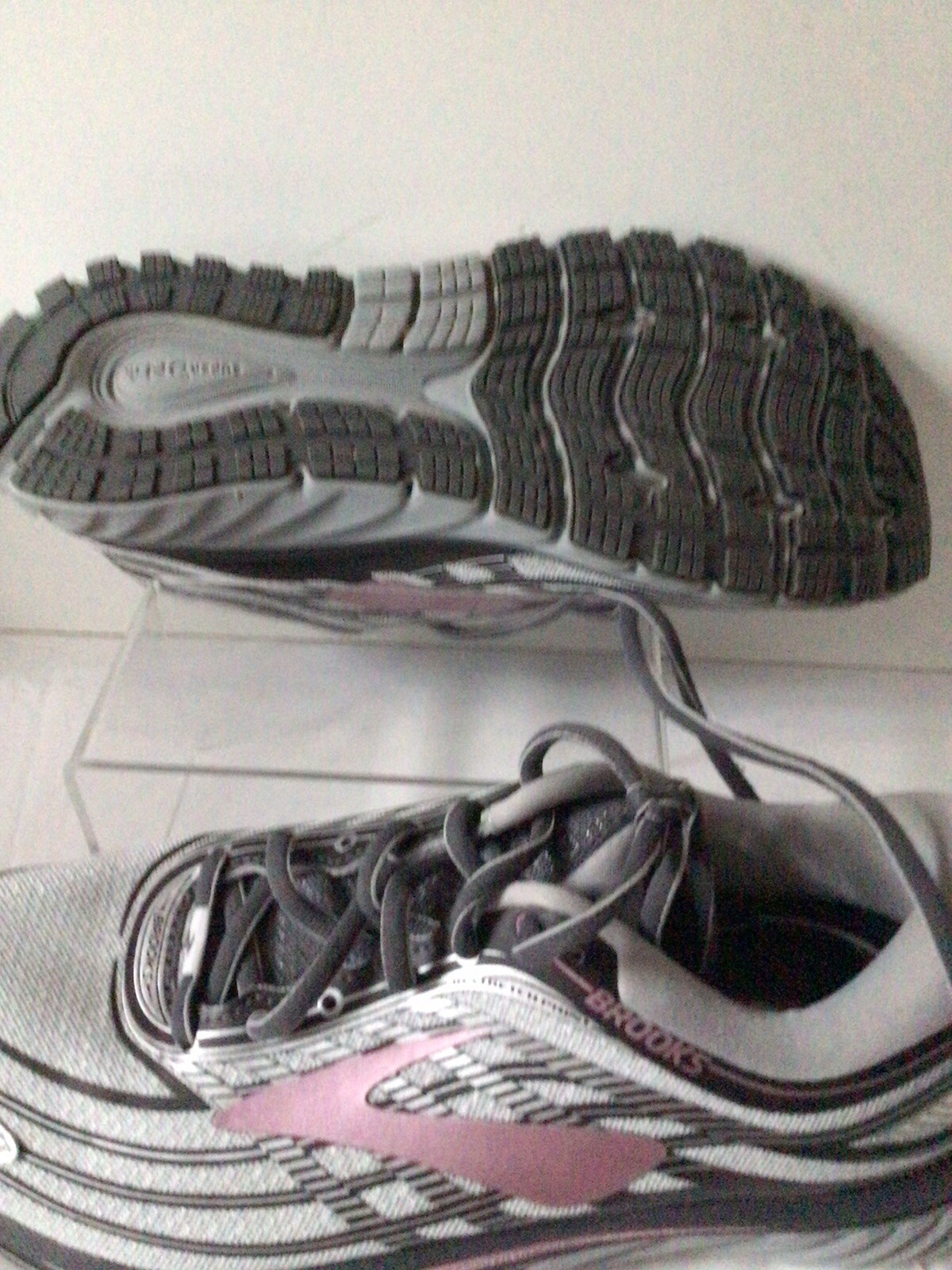 Brooks Womens Glycerin 15 Silver Pink Running Shoes Lace Up Size UK7 EU40.5 Exc eBay