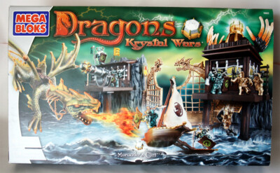 RARE 2003 MEGA BLOKS DRAGONS KRYSTAL WARS 9885 MARAUDERS CLIFF NEW