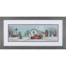 Dimensions Counted Cross Stitch Kit 18"X6"-Winter Farm (14 Count)