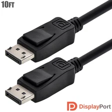 10FT Display Port DisplayPort 2.0 DP Cable Cord 16K 60Hz 8K 120Hz Monitor PC