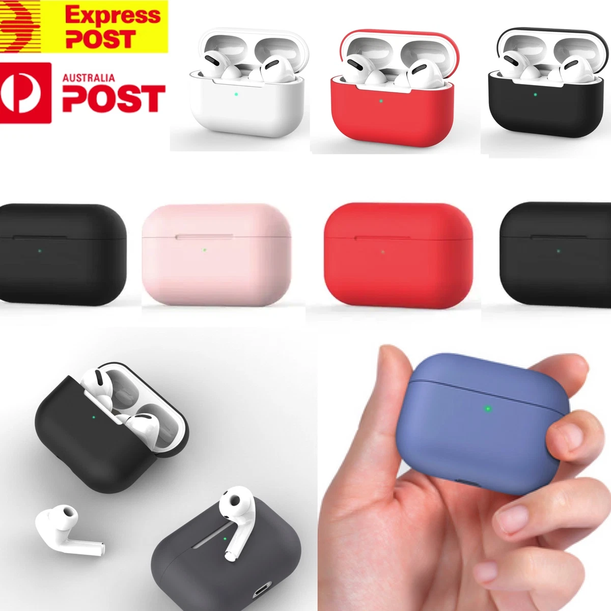 Protection Silicone pour Boitier AirPods Pro Rouge