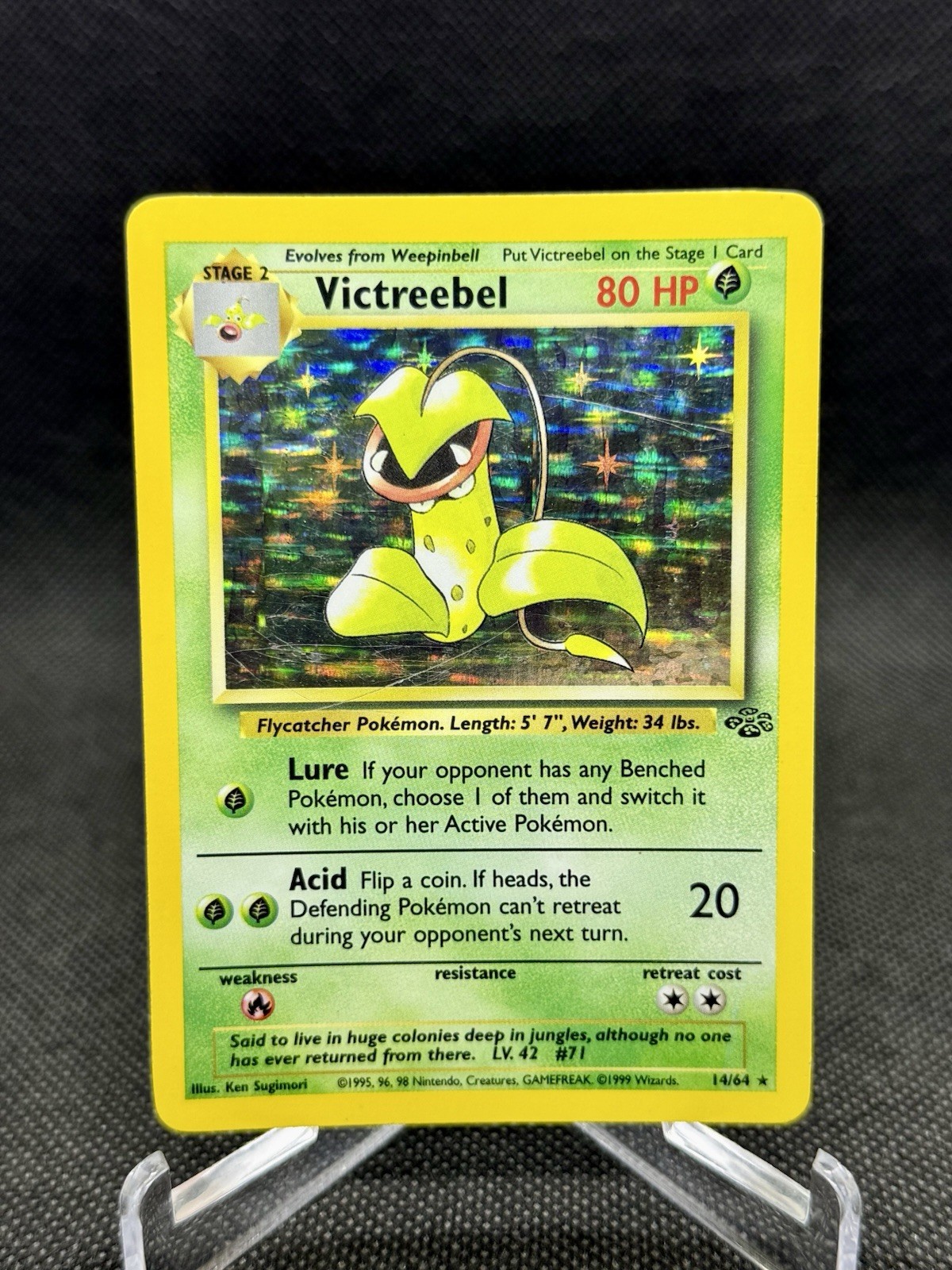 Pokémon TCG Victreebel Jungle 14/64 Unlimited Holo Rare MP/LP Free Shipping