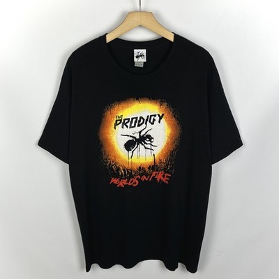 Gildan The Prodigy Band ''Worlds On Fire'' Ant Kurzarm T-Shirt Gr. XL schwarz