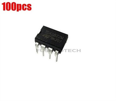 100Pcs Power Amplifier A+ DIP-8 TDA2822 Voltage TDA2822M SCS2822 12V Ic New ye #